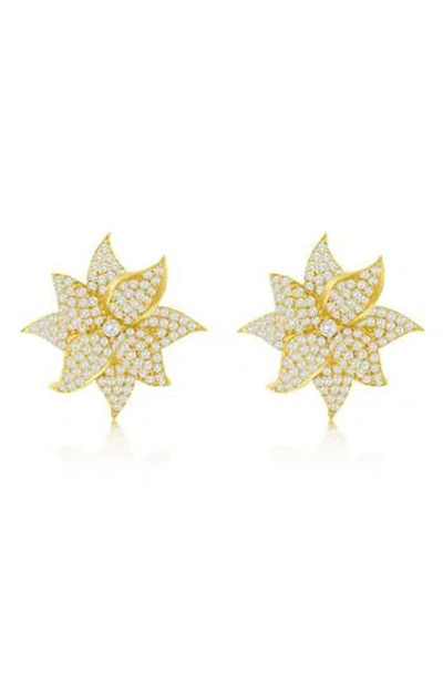 SUZY LEVIAN SUZY LEVIAN CUBIC ZIRCONIA FLOWER STUD EARRINGS