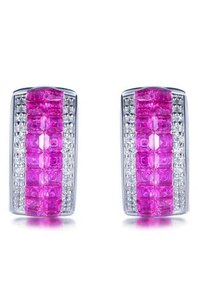 SUZY LEVIAN SUZY LEVIAN CUBIC ZIRCONIA HUGGIE HOOP EARRINGS