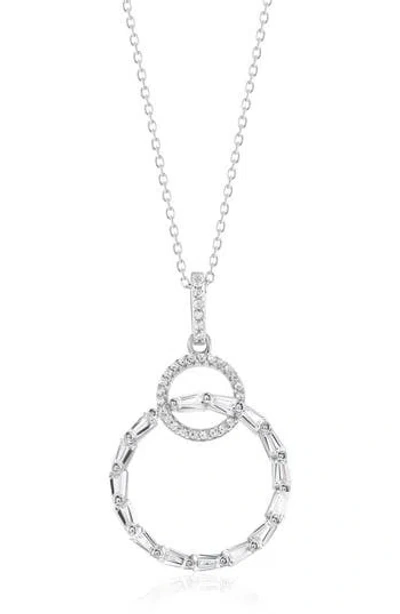 SUZY LEVIAN SUZY LEVIAN CUBIC ZIRCONIA INTERLOCKING CIRCLE PENDANT NECKLACE