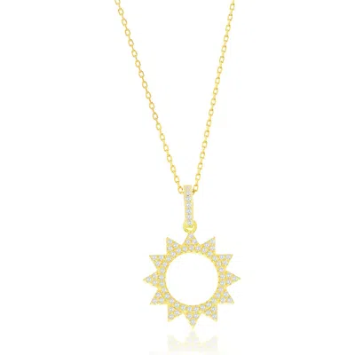SUZY LEVIAN SUZY LEVIAN CUBIC ZIRCONIA SUNBURST PENDANT NECKLACE