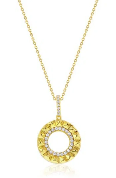 SUZY LEVIAN SUZY LEVIAN CUBIC ZIRCONIA SUNBURST PENDANT NECKLACE