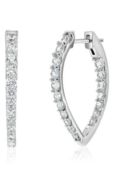 SUZY LEVIAN SUZY LEVIAN CUBIC ZIRCONIA TEARDROP HOOP EARRINGS