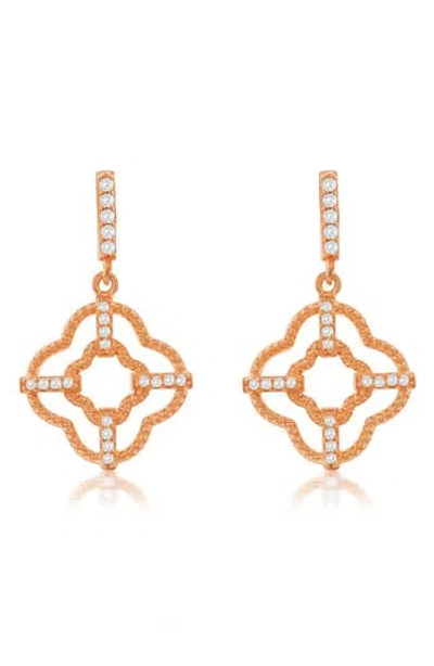 SUZY LEVIAN SUZY LEVIAN CUBIC ZIRCONIA TRELLIS FILIGREE DROP EARRINGS