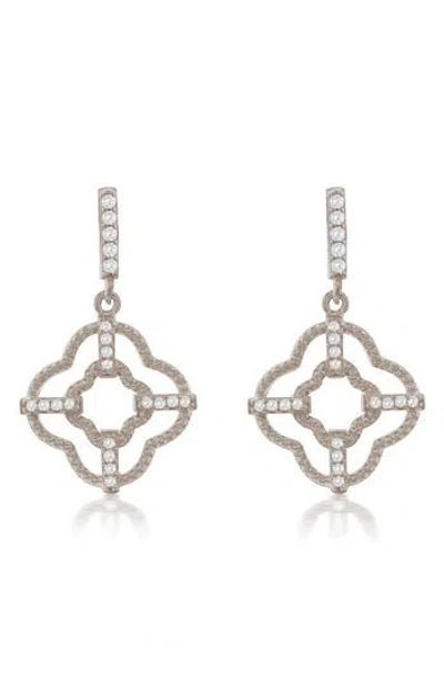 SUZY LEVIAN SUZY LEVIAN CUBIC ZIRCONIA TRELLIS FILIGREE DROP EARRINGS
