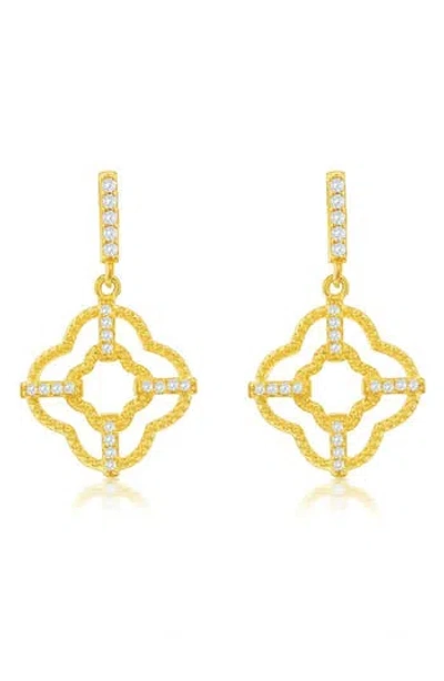 SUZY LEVIAN SUZY LEVIAN CUBIC ZIRCONIA TRELLIS FILIGREE DROP EARRINGS