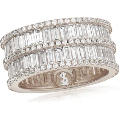 SUZY LEVIAN SUZY LEVIAN CUBIC ZIRCONIA WIDE ETERNITY BAND RING