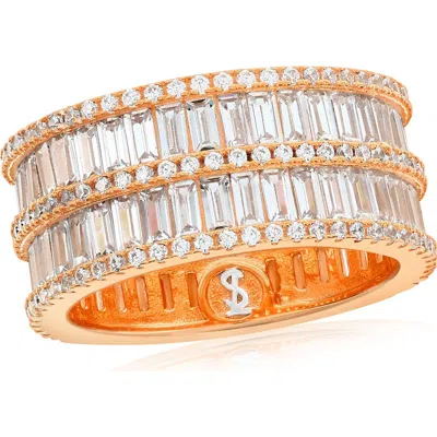 SUZY LEVIAN SUZY LEVIAN CUBIC ZIRCONIA WIDE ETERNITY BAND RING
