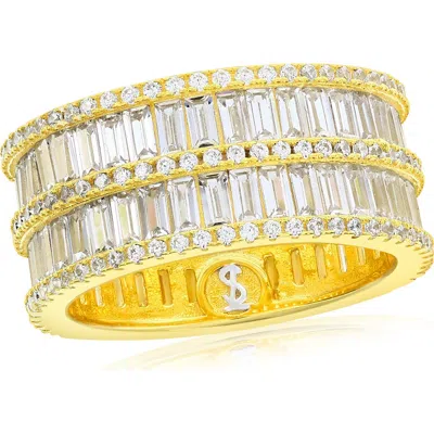 SUZY LEVIAN SUZY LEVIAN CUBIC ZIRCONIA WIDE ETERNITY BAND RING