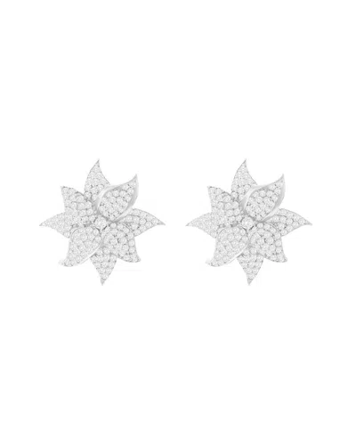 SUZY LEVIAN CZ JEWELRY SUZY LEVIAN SILVER CZ STATEMENT EARRINGS