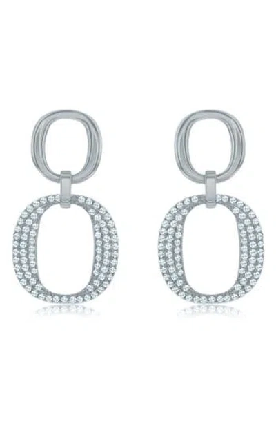 SUZY LEVIAN SUZY LEVIAN PAVÉ CUBIC ZIRCONIA DROP EARRINGS