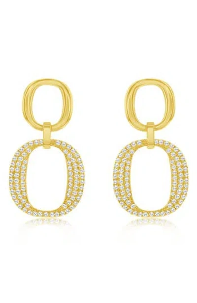 SUZY LEVIAN SUZY LEVIAN PAVÉ CUBIC ZIRCONIA DROP EARRINGS