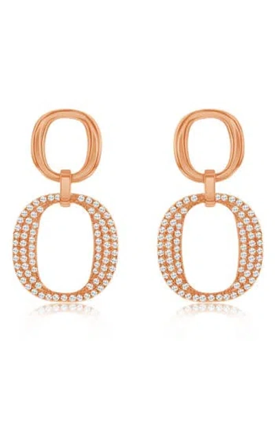SUZY LEVIAN SUZY LEVIAN PAVÉ CUBIC ZIRCONIA DROP EARRINGS