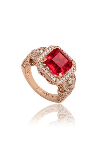 SUZY LEVIAN SUZY LEVIAN PAVÉ CUBIC ZIRCONIA ENGAGEMENT RING