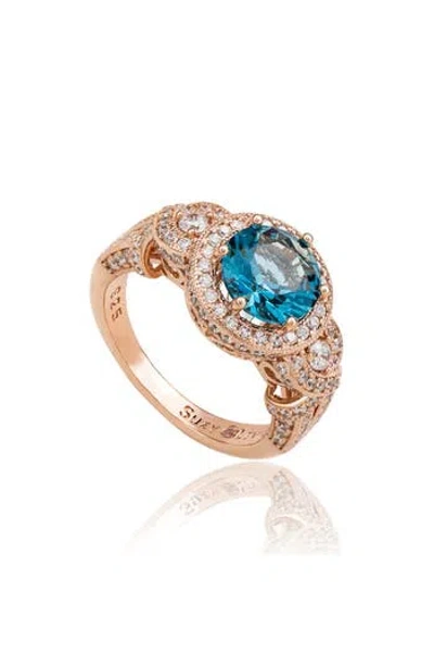 SUZY LEVIAN SUZY LEVIAN PAVÉ CUBIC ZIRCONIA ENGAGEMENT RING