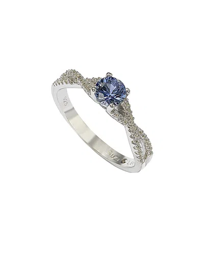 SUZY LEVIAN SUZY LEVIAN PETITE SAPPHIRE SILVER 0.72 CT. TW. SAPPHIRE RING