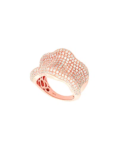 SUZY LEVIAN SUZY LEVIAN ROSE GOLD VERMEIL CZ RING