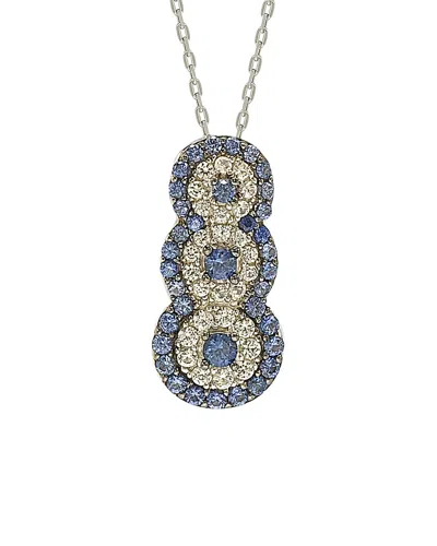 SUZY LEVIAN SUZY LEVIAN SILVER 0.70 CT. TW. SAPPHIRE NECKLACE