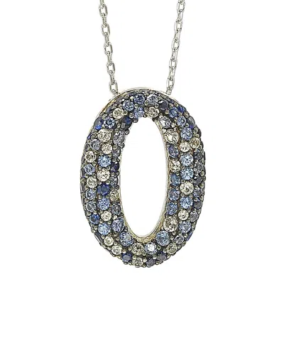 SUZY LEVIAN SUZY LEVIAN SILVER 1.00 CT. TW. SAPPHIRE NECKLACE