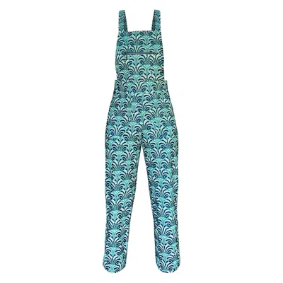 SWAAY WOMEN'S BLACK / GREEN OVERALL JUMPSUIT - MEDUSA