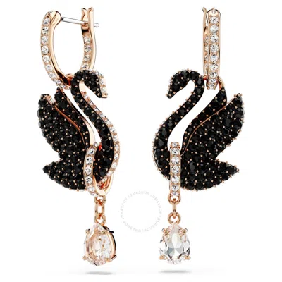 SWAROVSKI SWAROVSKI BLACK SWAN DROP EARRINGS