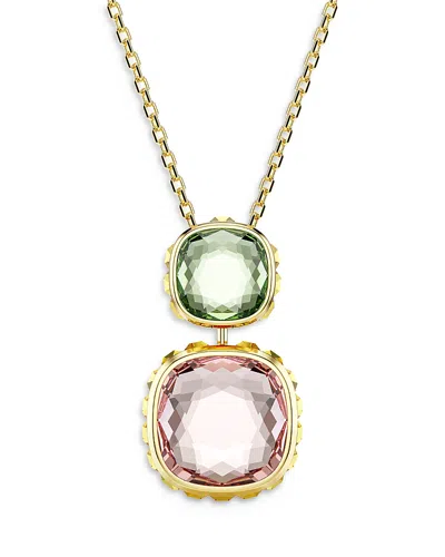 SWAROVSKI CHROMA MULTICOLOR CRYSTAL REVERSIBLE PENDANT NECKLACE, 16.5-19.25