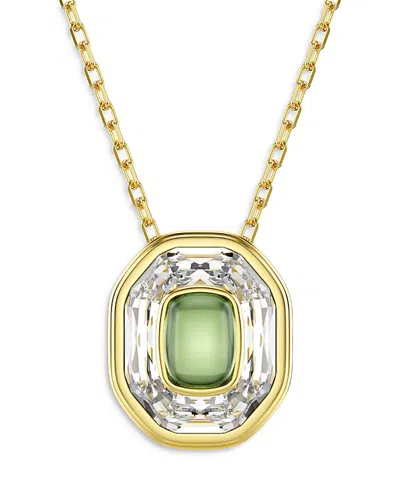 SWAROVSKI CHROMA OCTAGON CRYSTAL PENDANT NECKLACE, 14.875-17.75