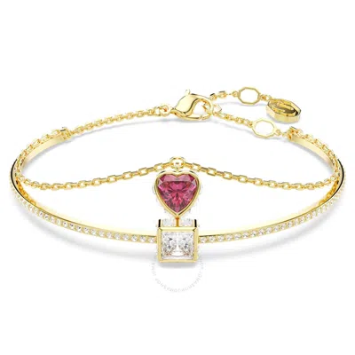 SWAROVSKI SWAROVSKI CHROMA RED / GOLD HEART BRACELET