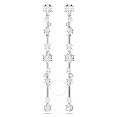 SWAROVSKI SWAROVSKI CONSTELLA CRYSTAL PEARL DROP EARRINGS