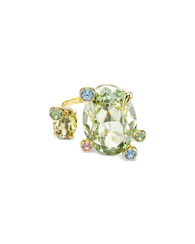 SWAROVSKI GEMA MIXED CUT MULTICOLOR CRYSTAL CUFF RING
