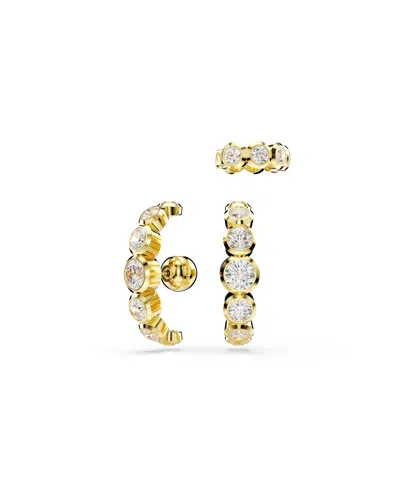 SWAROVSKI IMBER GOLD-TONE PLATED ROUND CUT EAR CUFF SETS