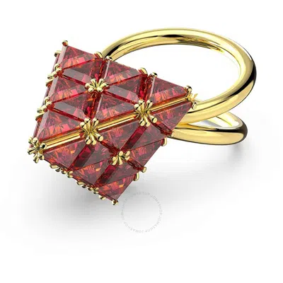 SWAROVSKI SWAROVSKI LADIES CURIOSA TRIANGLE CUT RED COCKTAIL RING