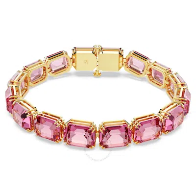 SWAROVSKI SWAROVSKI LADIES MILLENIA PINK CRYSTAL TENNIS BRACELET