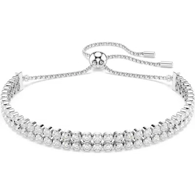 SWAROVSKI SWAROVSKI MATRIX CRYSTAL DOUBLE ROW SLIDER BRACELET