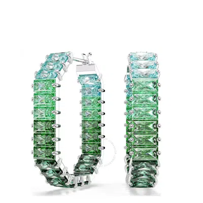 SWAROVSKI SWAROVSKI MATRIX GRADIENT HOOP EARRINGS