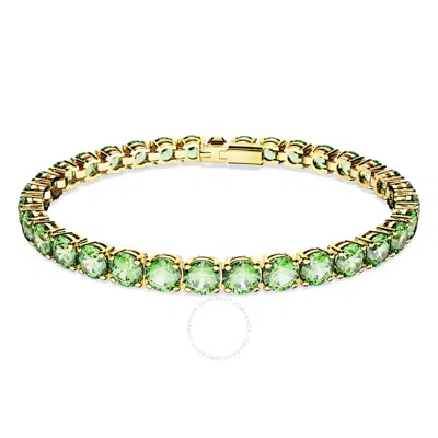 SWAROVSKI SWAROVSKI MATRIX ROUND CUT GREEN TENNIS BRACELET