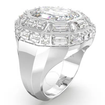 SWAROVSKI SWAROVSKI RHODIUM PLATED MESMERA COCKTAIL RING