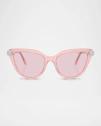 SWAROVSKI SK6039 CAT-EYE ACETATE SUNGLASSES