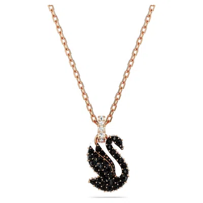 SWAROVSKI SWAROVSKI SMALL BLACK SWAN PENDANT NECKLACE