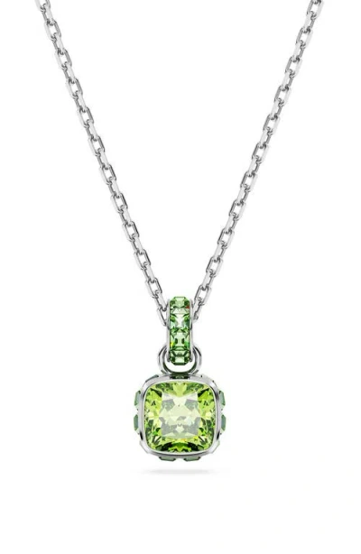 SWAROVSKI SWAROVSKI SQUARE CUT BIRTHSTONE CRYSTAL PENDANT NECKLACE