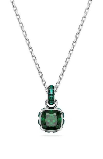 SWAROVSKI SWAROVSKI SQUARE CUT BIRTHSTONE CRYSTAL PENDANT NECKLACE