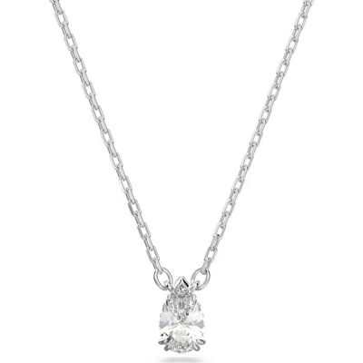SWAROVSKI SWAROVSKI STILLA PEAR CRYSTAL PENDANT NECKLACE