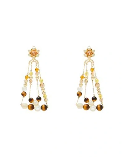 SWAROVSKI SWAROVSKI WOMAN EARRINGS GOLD SIZE - SWAROVSKI CRYSTAL, STONE, METAL