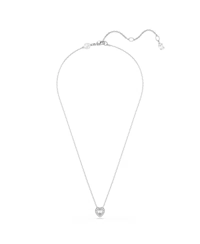 SWAROVSKI ARIANA GRANDE X SWAROVSKI RHODIUM PLATED HEART MIXED CUTS PENDANT NECKLACE