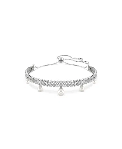 SWAROVSKI ARIANA GRANDE X SWAROVSKI ROUND CUT WHITE RHODIUM PLATED BRACELET
