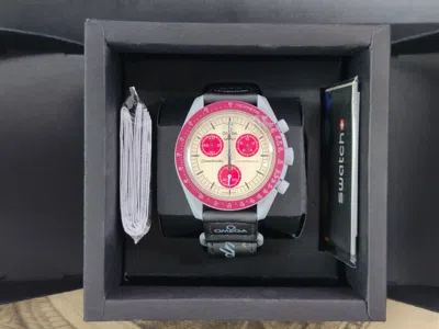 SWATCH OMEGA SWATCH COLLABORATION MOON MISSION TO URANUS WATCH CERAMIC QUARTZ MEN'S I12