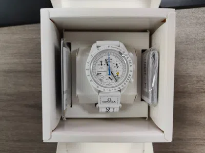 SWATCH OMEGA X SWATCH WHITE SNOOPY MOONSWATCH MISSION TO THE MOONPHASE MOON WATERPROOF