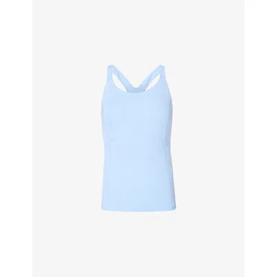 SWEATY BETTY WOMENS BREEZE BLUE ALL DAY THREE-POCKET STRETCH-WOVEN VEST TOP XL