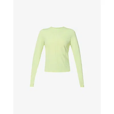SWEATY BETTY WOMENS POMELO GREEN UV LONG-SLEEVE STRETCH-WOVEN TOP XS