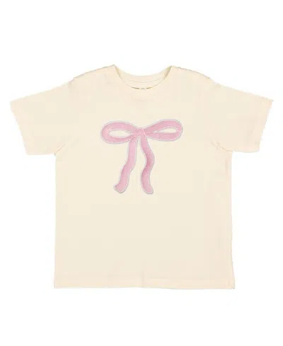 SWEET WINK GIRLS' COQUETTE BOW PATCH SHORT SLEEVE T-SHIRT - LITTLE KID, BIG KID