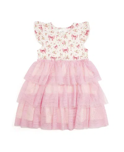 SWEET WINK GIRLS' DITSY FLORAL SHORT SLEEVE TUTU DRESS - LITTLE KID, BIG KID